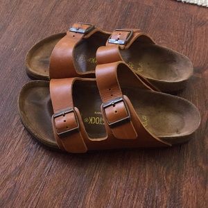 Brown Leather Birkenstocks